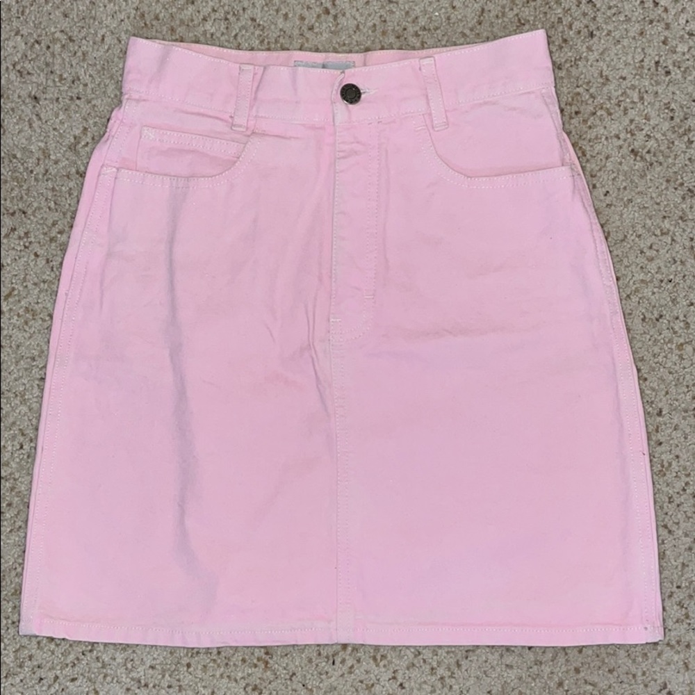 Vintage Calvin Klein Pastel Pink Denim Skirt